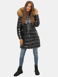 Juodai-ruda moteriška žieminė striukė OZONEE JS/M777/392B