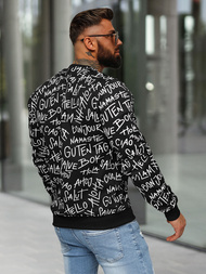 Juodas vyriškas džemperis OZONEE JS/8B1188/3