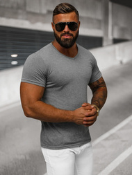 Grafitinis vyriški marškinėliai OZONEE JS/712007Z