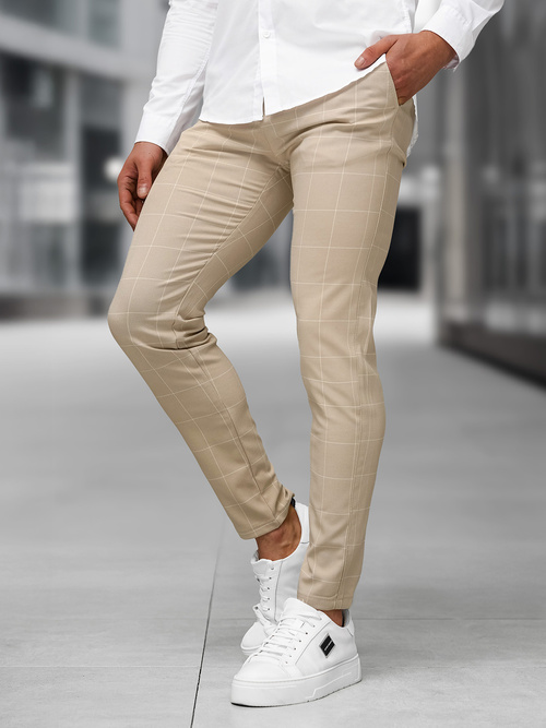 Smėlinės vyriškos chino kelnės OZONEE DJ/5505Z