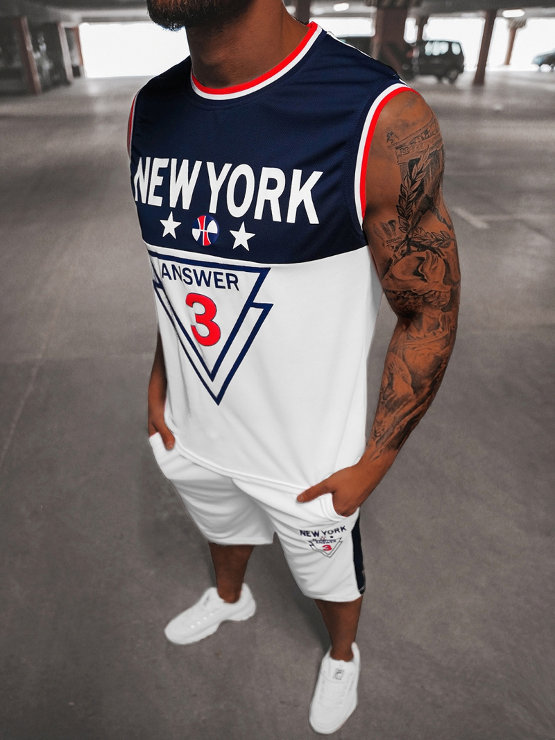 Baltas vyriškas komplektas OZONEE JS/68C10169Z