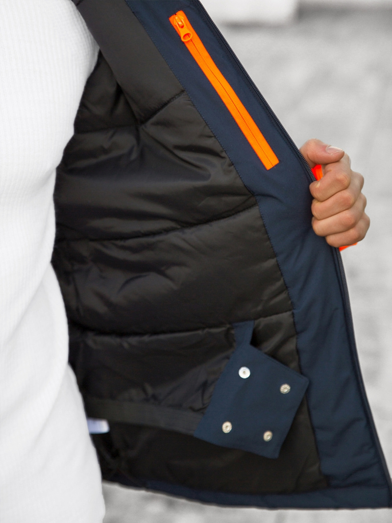 Granatinė vyriška striukė OZONEE JS/HH011/50Z