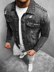 Juoda vyriška džinso striukė OZONEE NB/MJ504N