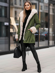 Žalia moteriška žieminė striukė OZONEE JS/M763/136Z