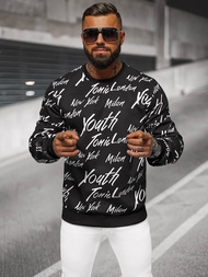 Juodas vyriškas džemperis OZONEE JS/8B1189/3