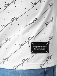 Balti vyriški marškinėliai OZONEE O/QQ1323