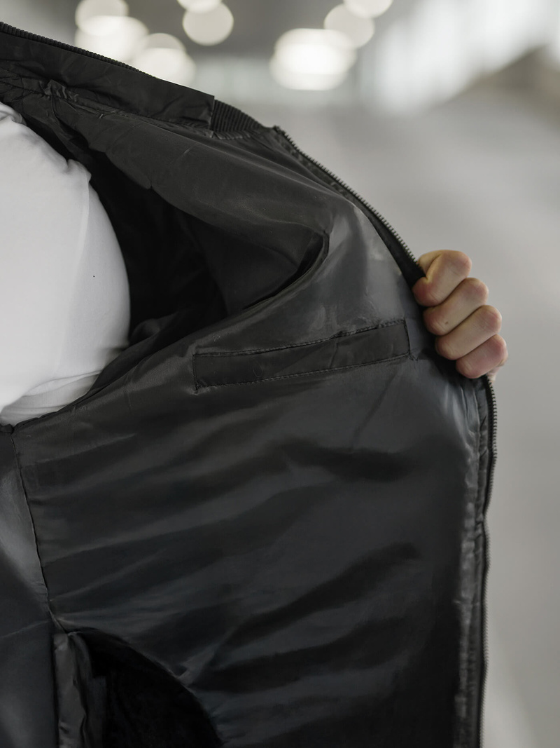 Juoda vyriška striukė OZONEE JS/8M986/392Z