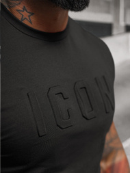 Juodi vyriški marškinėliai OZONEE NB/MT3111