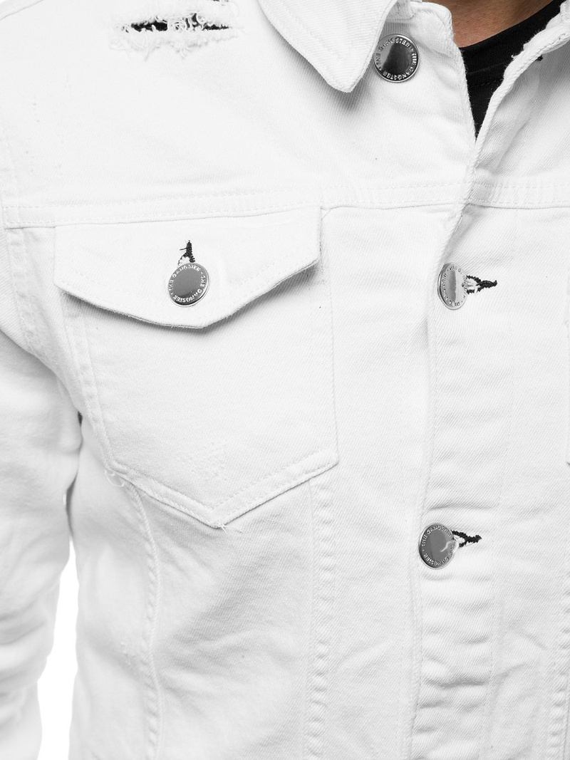 Balta vyriška džinso striukė OZONEE G/602