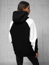 Juoda džemperis su gobtuvu OZONEE O/SWE23037Z