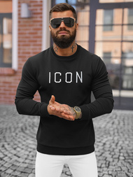 Juodas vyriškas džemperis OZONEE O/D7394Z