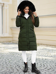 Rusvai žalsva moteriška striukė OZONEE O/W377Z