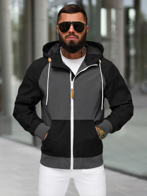 Juoda vyriška striukė OZONEE JS/5M3213/392