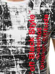 Balti vyriški marškinėliai OZONEE JS/SS10920