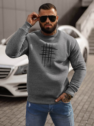 Grafitinis vyriškas džemperis OZONEE JS/8B1361/5