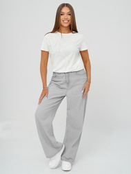 Balti moteriški marškinėliai OZONEE JS/YJ77841