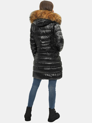 Juodai-ruda moteriška žieminė striukė OZONEE JS/M777/392B