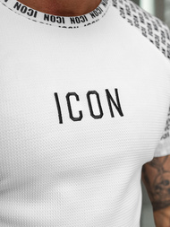 Balti vyriški marškinėliai OZONEE O/B1212