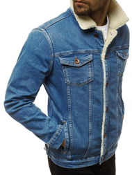 Šviesiai-mėlyna vyriška džinso striukė OZONEE BN/5938