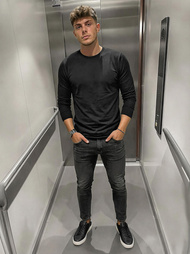 Juodai vyriški džinsai OZONEE O/JK2918Z