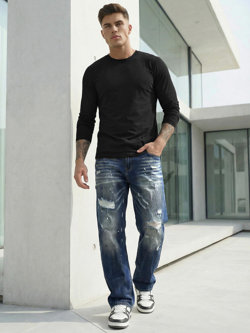 Mėlyni vyriški džinsai OZONEE O/KK2885Z