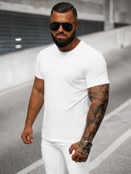 Balti vyriški marškinėliai OZONEE O/T1277/1