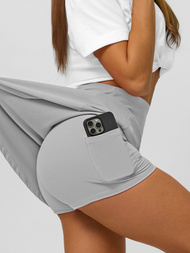 Grafitiniai sportinis sijonas su tamprėmis OZONEE JS/17K590/5