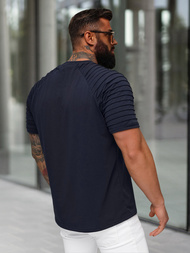 Tamsiai mėlyni vyriški marškinėliai OZONEE JS/8T88/25Z