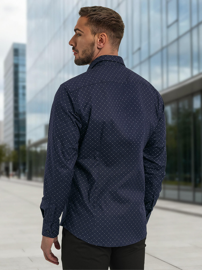 Granatinė vyriški marškiniai OZONEE V/V183