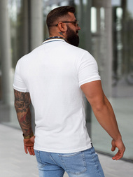 Balti vyriški polo marškinėliai OZONEE O/QQ921