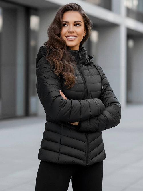 Juoda moteriška striukė OZONEE JS/11Z8226Z