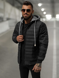 Juoda vyriška striukė OZONEE JS/8M985/392