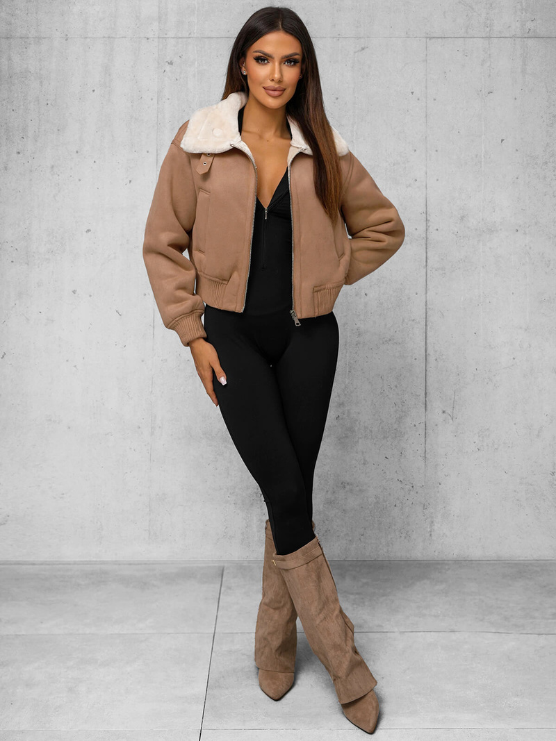 Smėlinis moteriška striukė OZONEE O/81326Z