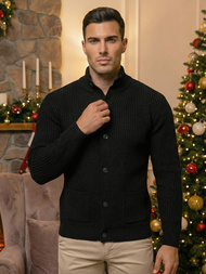 Juodas vyriškas megztinis OZONEE NB/MM6020/4Z