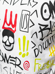 Baltas vyriški marškinėliai OZONEE JS/8T1212/1