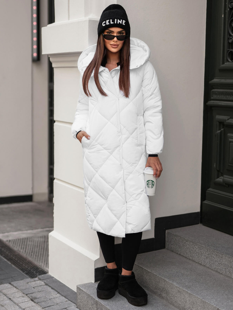 Baltas moteriška striukė OZONEE JS/5M3173/281Z