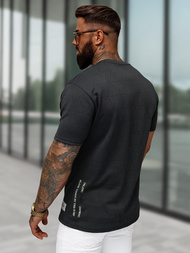 Juodi vyriški marškinėliai OZONEE O/QQ1530