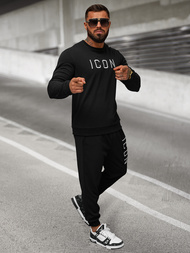 Juoda vyriškos sportinės kelnės OZONEE O/D9125Z