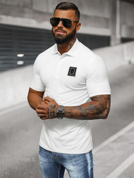 Balta vyriški polo marškinėliai OZONEE NB/MT3105