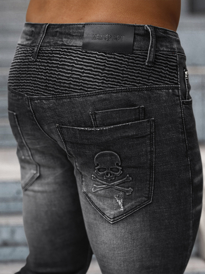 Juodai vyriški džinsai OZONEE NB/MP0070N