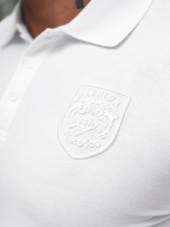 Balta vyriški polo marškinėliai OZONEE NB/MT3142Z