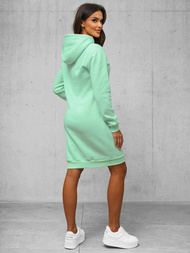 Mėtinis moteriškas džemperis su gobtuvu OZONEE JS/YS10005/39Z