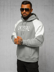 Pilka džemperis su gobtuvu OZONEE O/SWE23027Z