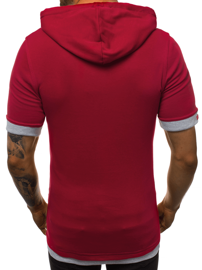 Bordiniai vyriški marškinėliai su gobtuvu OZONEE O/1273Z