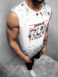 Balti vyriški berankoviai marškinėliai OZONEE JS/KS2075Z