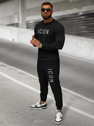 Juoda vyriškos sportinės kelnės OZONEE O/D9125Z