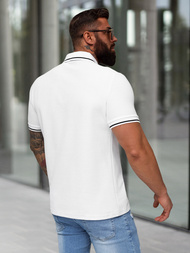 Balta vyriški polo marškinėliai OZONEE NB/MT3144