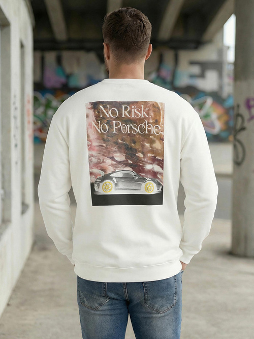 Balta vyriškas džemperis OZONEE JS/65B3918/1Z