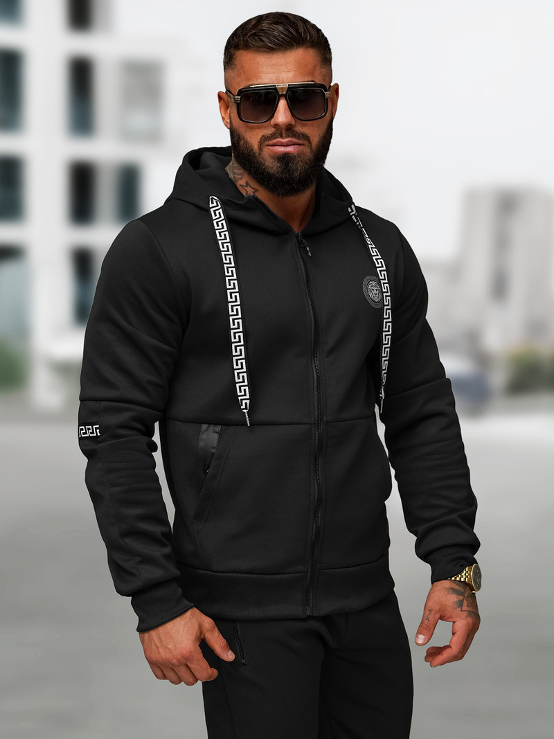 Juodas vyriškas sportinis kostiumas OZONEE O/LN11887