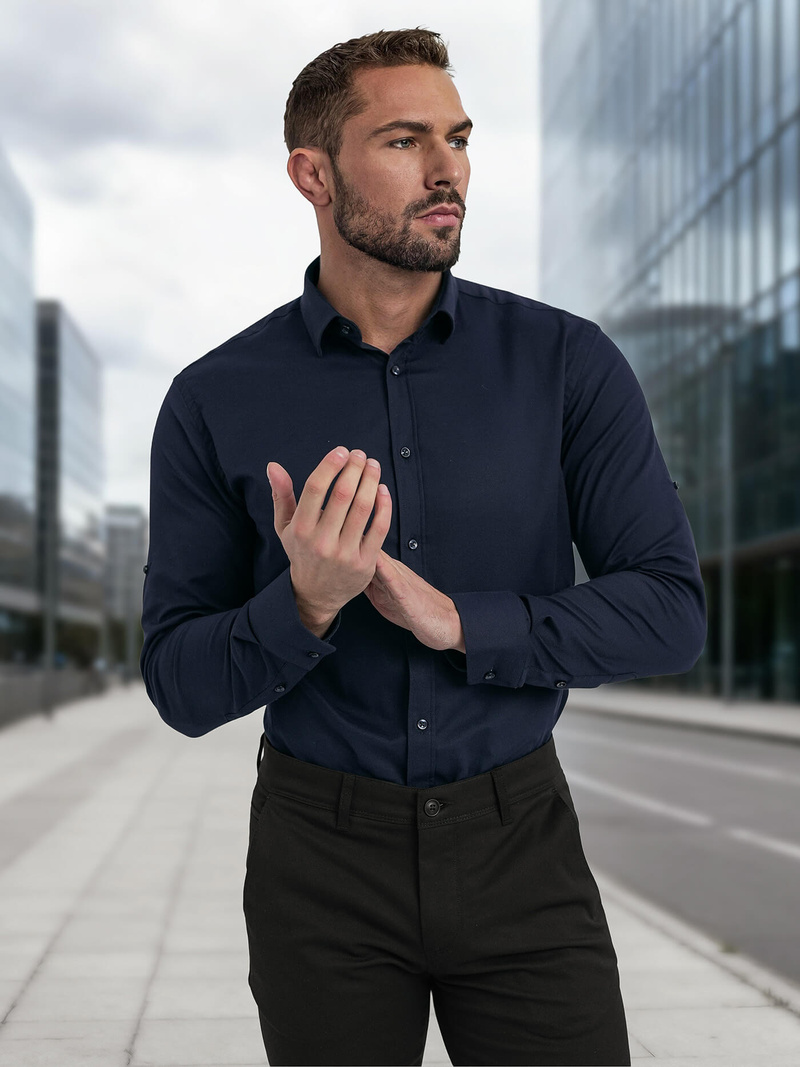 Granatinė vyriški marškiniai OZONEE V/V188